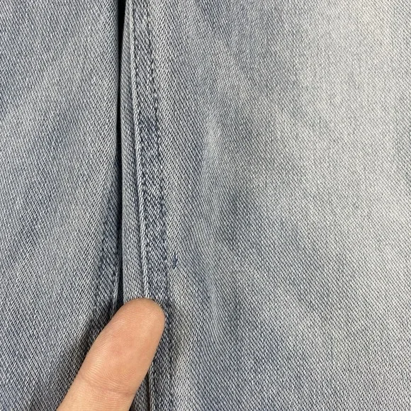 Halara Jeans Womens Sz M Tall Flex Asymmetric Zipper Baggy Wide Leg Stretch - Picture 2 of 13